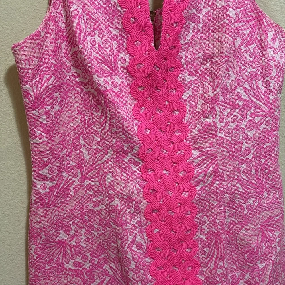 Lilly Pulitzer Pink See Ya Later Shift Dress Size 6 - Picture 9 of 9
